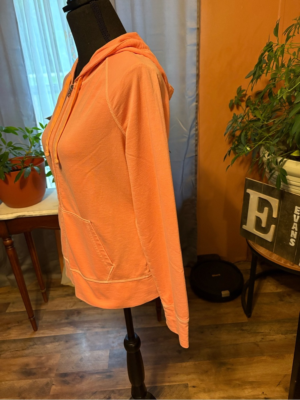 Gap Zip-Up Hoodie in Peach Sorbet - Picture 3 of 7